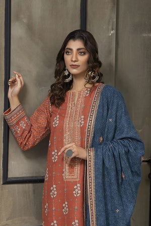 Ready To Wear Lakhany 3 Piece Embroidered Karandi Suit