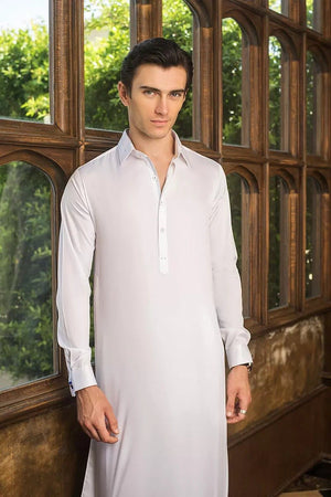Gul Ahmed Ready to Wear Off White Regular Fit Fashion Suit 100% Cotton