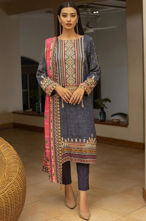 Ready To Wear Lakhany 3 Piece Embroidered Cottel Suit